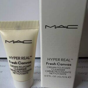 Brand New MAC HYPER REAL Fresh Canvas Cream-To-Foam Cleanser 0.17oz/5mL